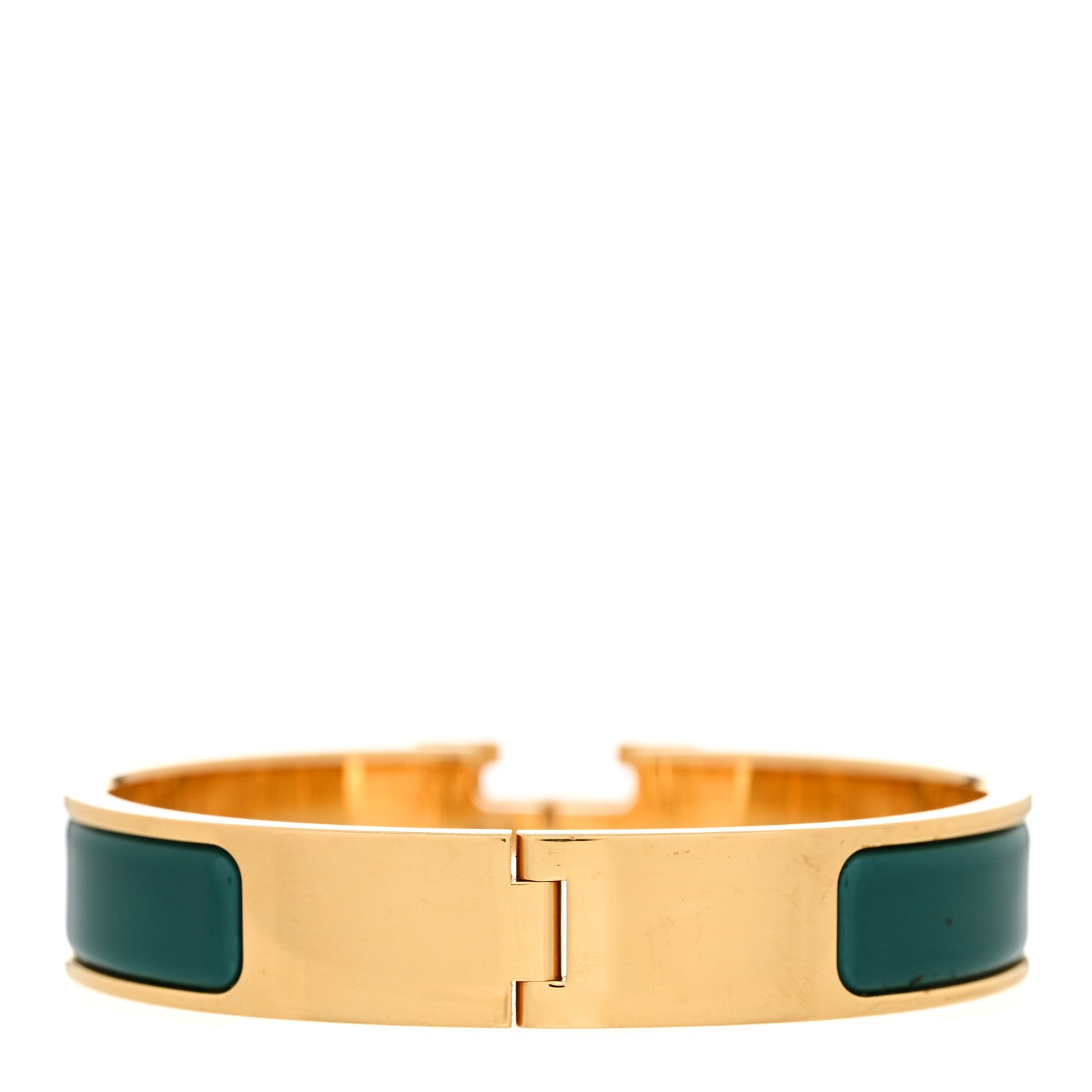 Hermes Enamel Narrow Clic Clac H Bracelet PM Malachite 3 of 4