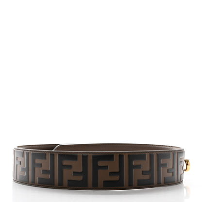 Fendi Vitello Century Bi-Color FF 1974 Embossed Strap You Maya Black 2 of 6