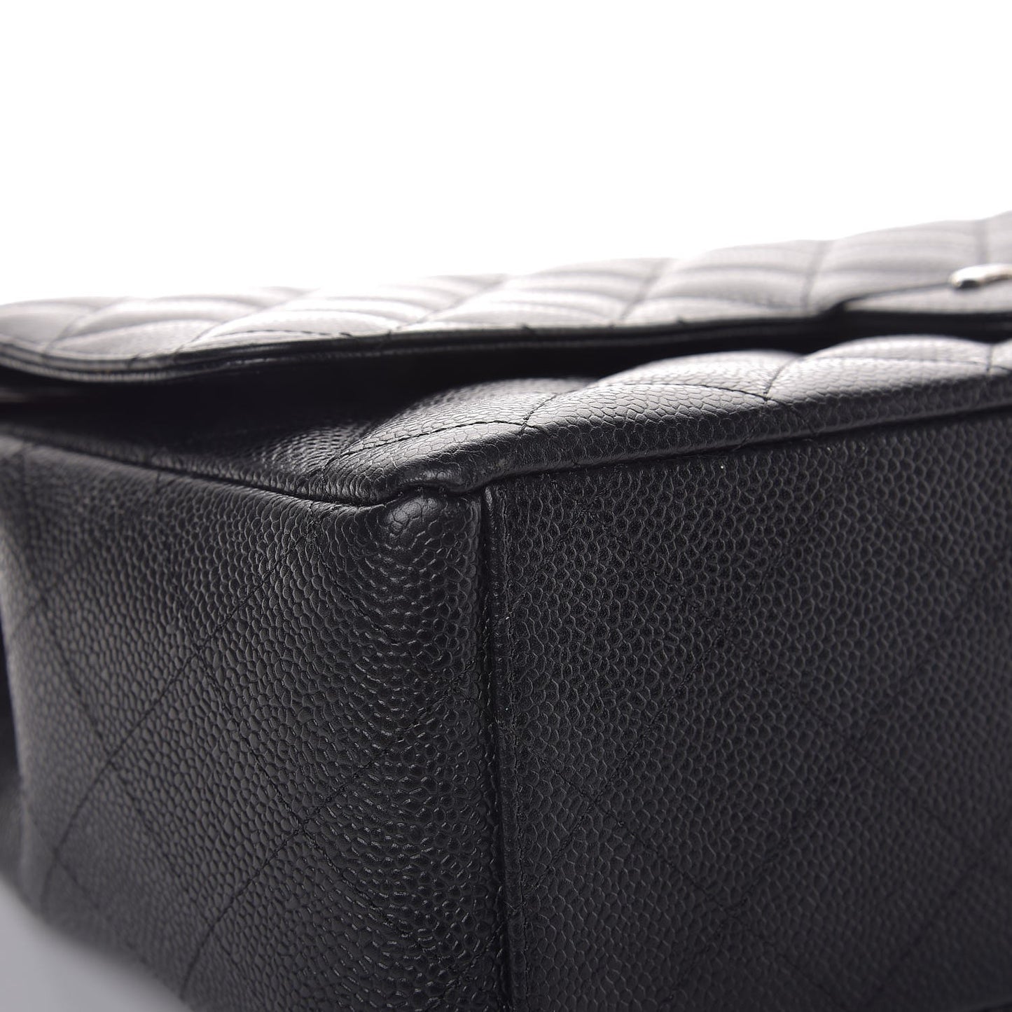 Caviar Quilted Maxi Double Flap Black