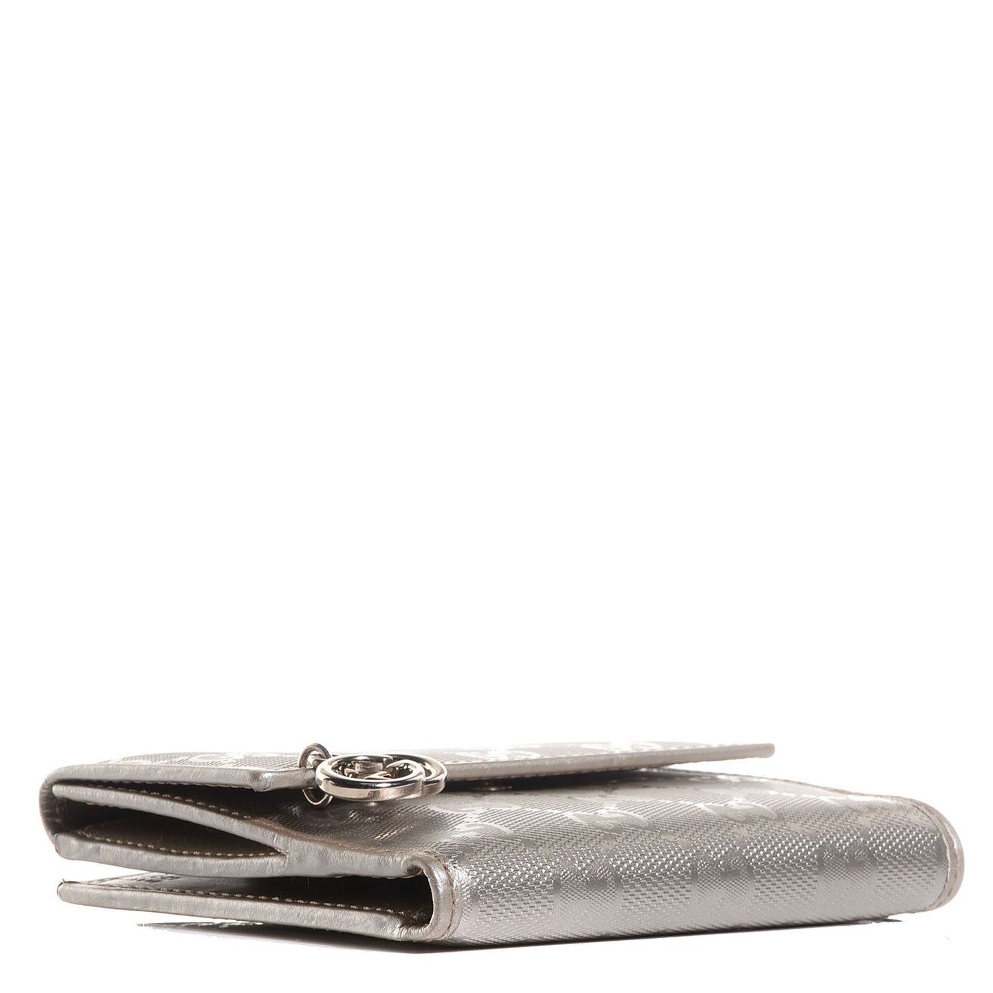Imprime Monogram GG Pierce French Flap Wallet Silver