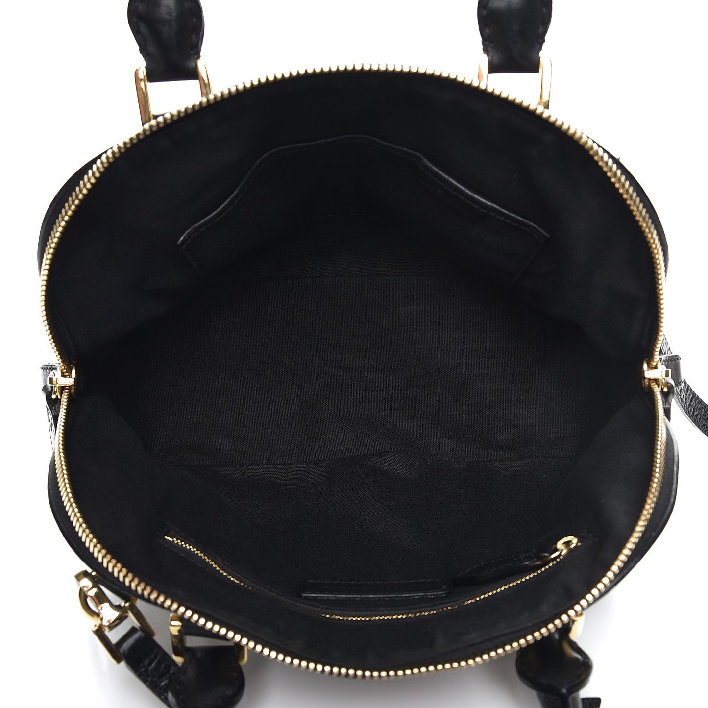 Bridle Calfskin House Check Small Orchard Bowling Bag Black