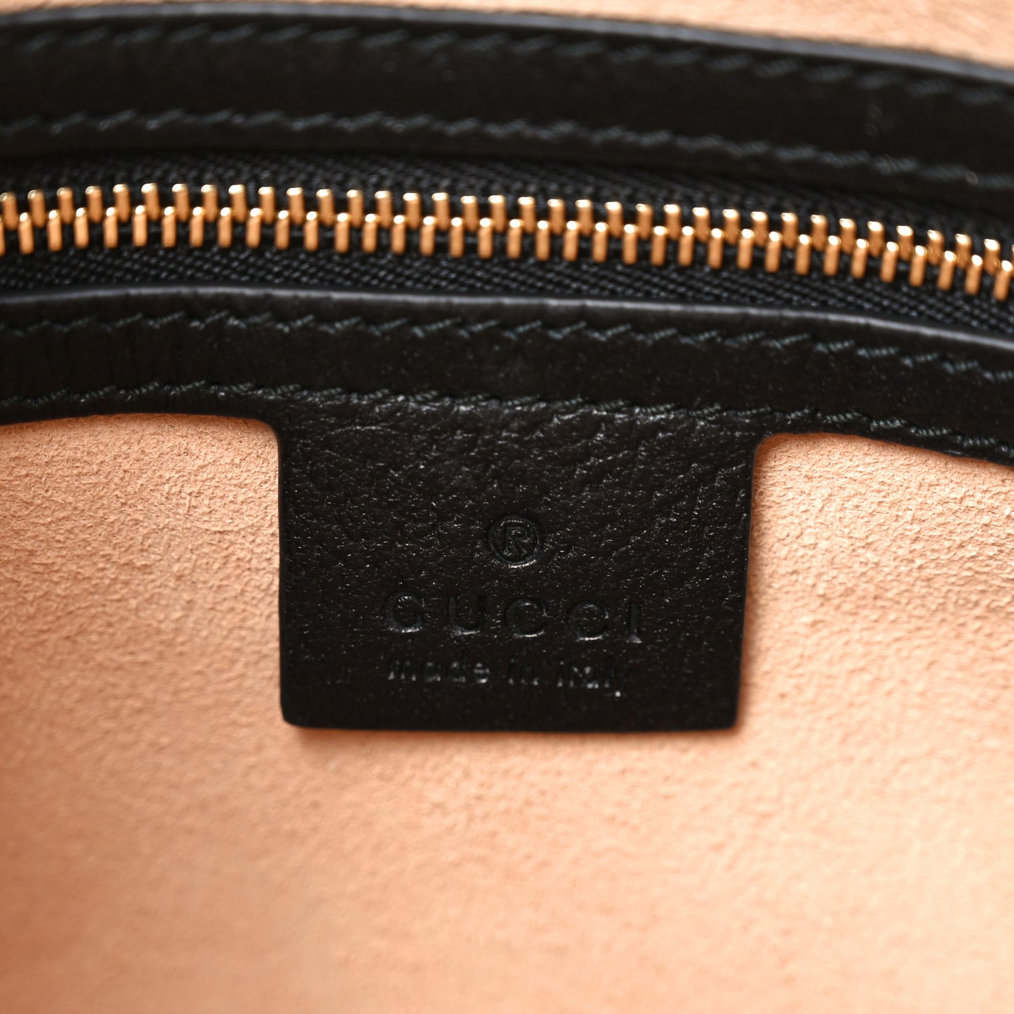 Textured Dollar Calfskin Web Medium Ophidia Boston Black