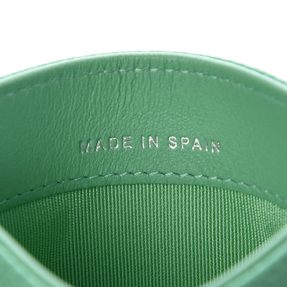 Chanel Caviar Chevron Quilted Card Holder Light Green 7 of 9