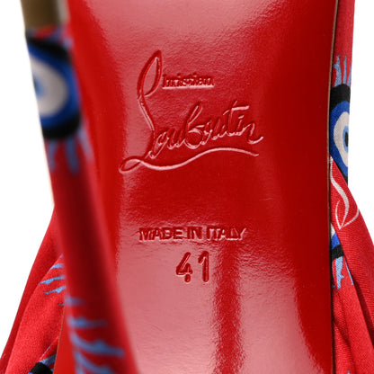 Christian Louboutin Crepe Satin Greekaba Du Desert 100 Eye Sandal 41 Red 7 of 8