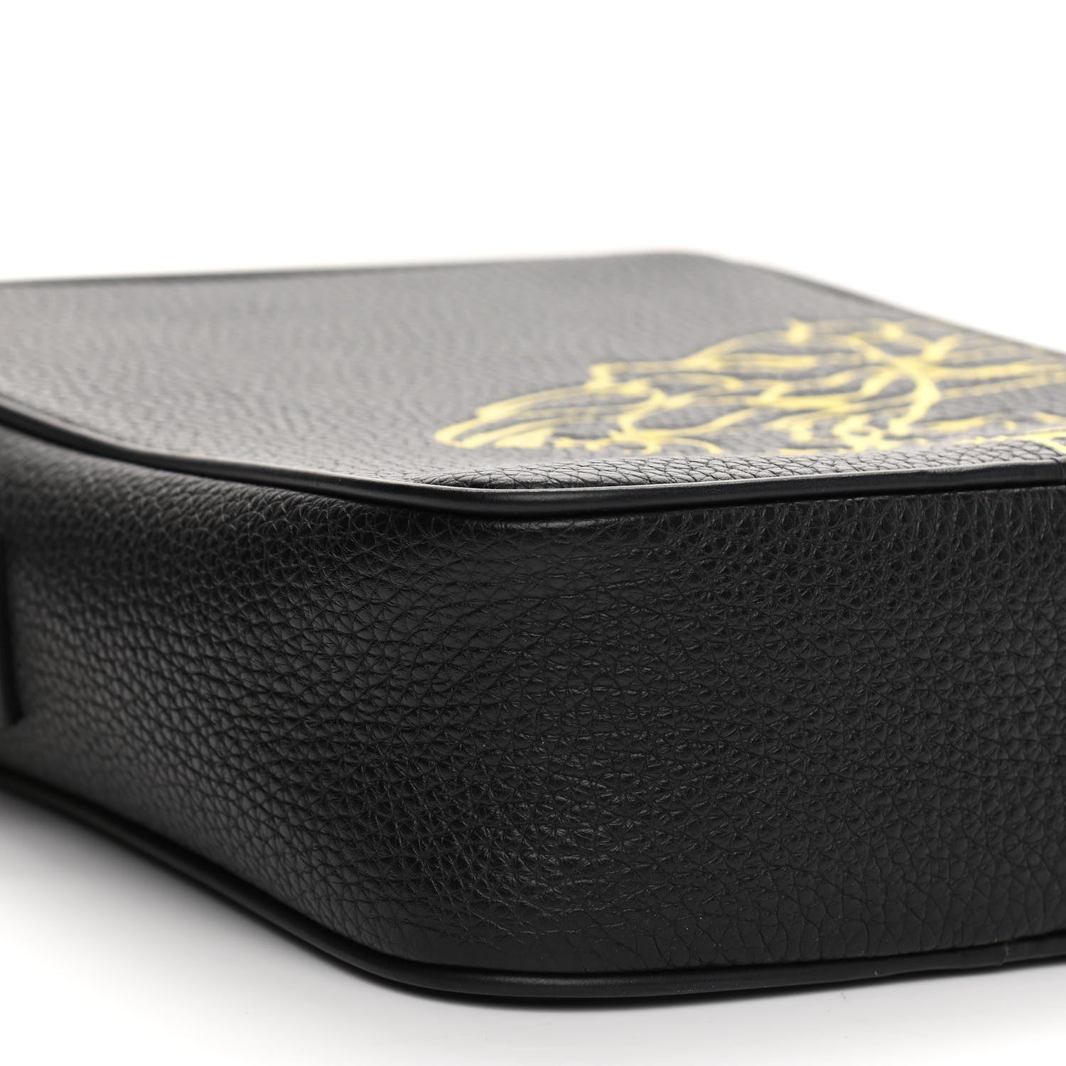 Versace Grained Calfskin Messenger Bag Black 9 of 11