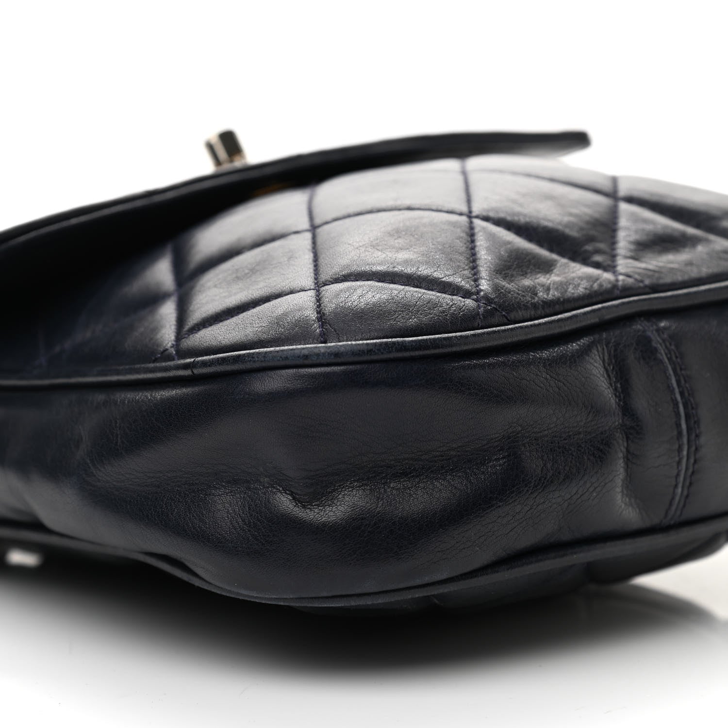 Chanel Lambskin Quilted Flap Crossbody Navy Blue 9 of 11