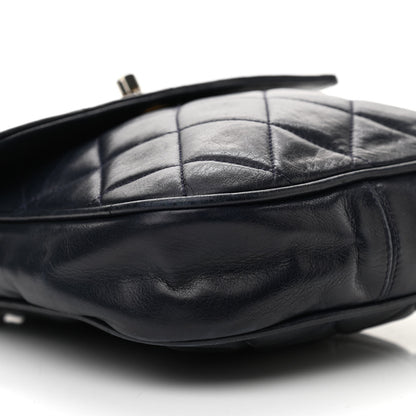 Chanel Lambskin Quilted Flap Crossbody Navy Blue 9 of 11