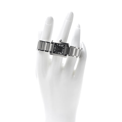 Cartier Stainless Steel 20mm Tank Francaise Quartz Watch Black 2 of 6