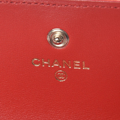 Chanel Lambskin Quilted Boy Flap Wallet Red 8 of 11