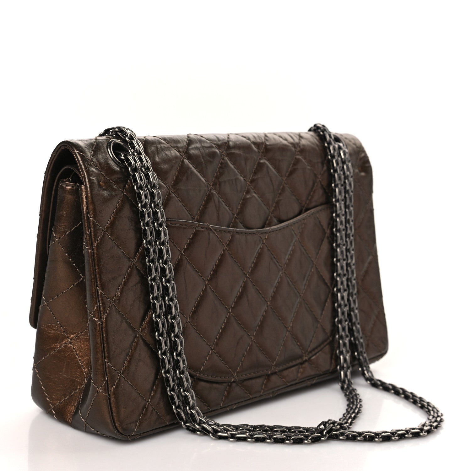 Chanel Metallic Aged Calfskin Quilted 2.55 Reissue 226 Flap Dark Copper 3 of 9