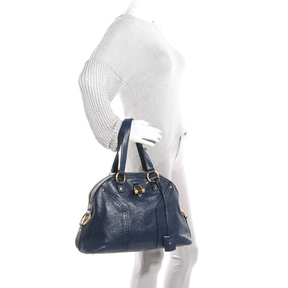 Saint Laurent Calfskin Large Muse Navy Blue 2 of 9