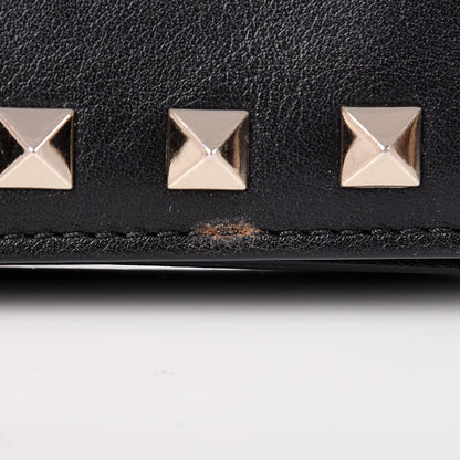 Valentino Garavani Calfskin Rockstud Bi-Fold Card Holder Black 8 of 9
