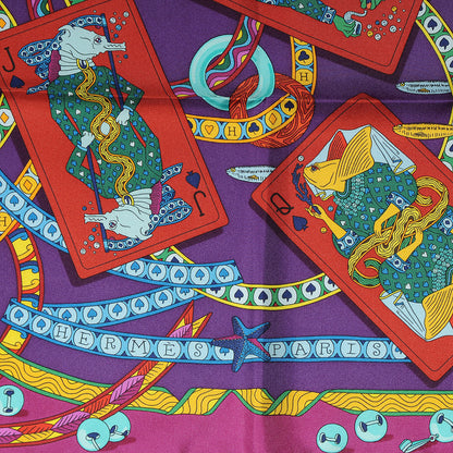 Hermes Silk Dame de Coeur A Vous L'Honneur Scarf 90 3 of 5