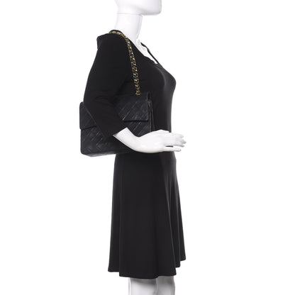 Chanel Lambskin Quilted Medium Double Flap Black 2 of 23