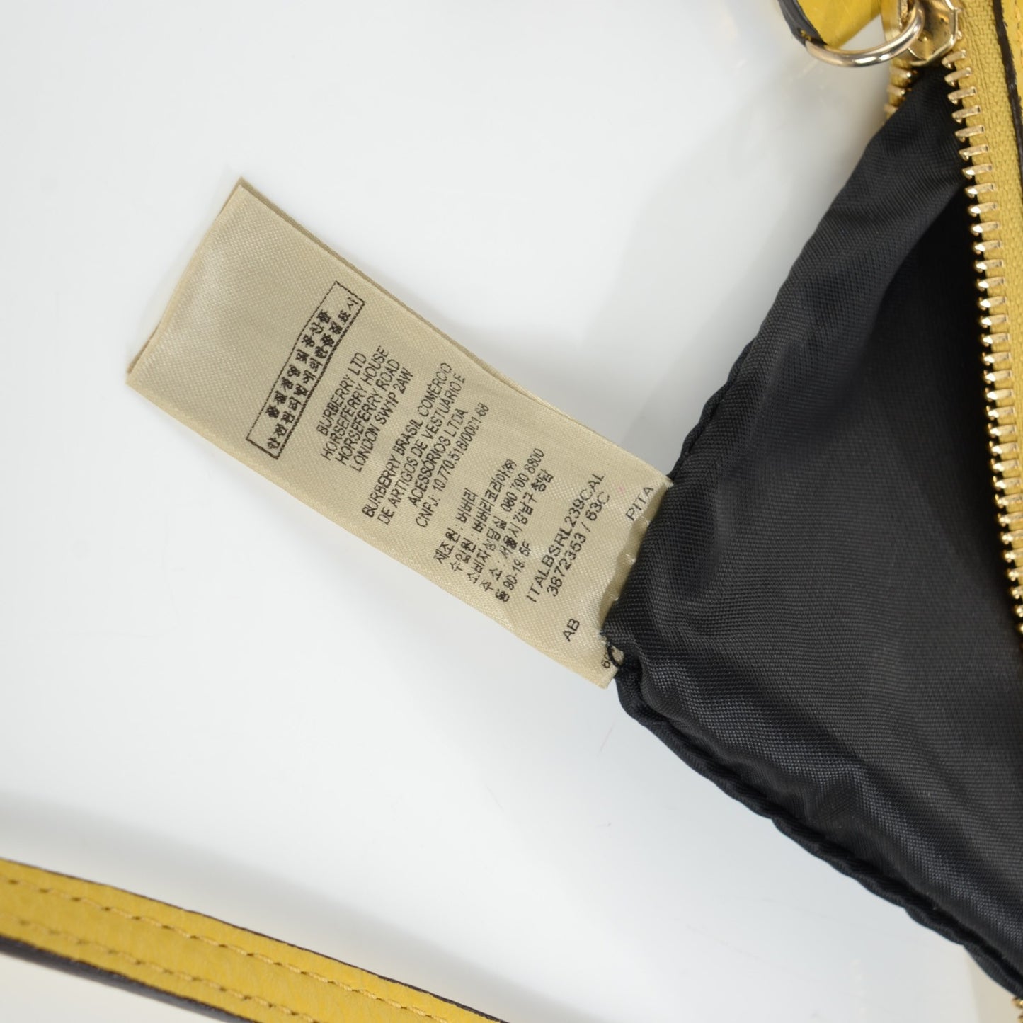 House Check Bridle Calfskin Peyton Crossbody Yellow