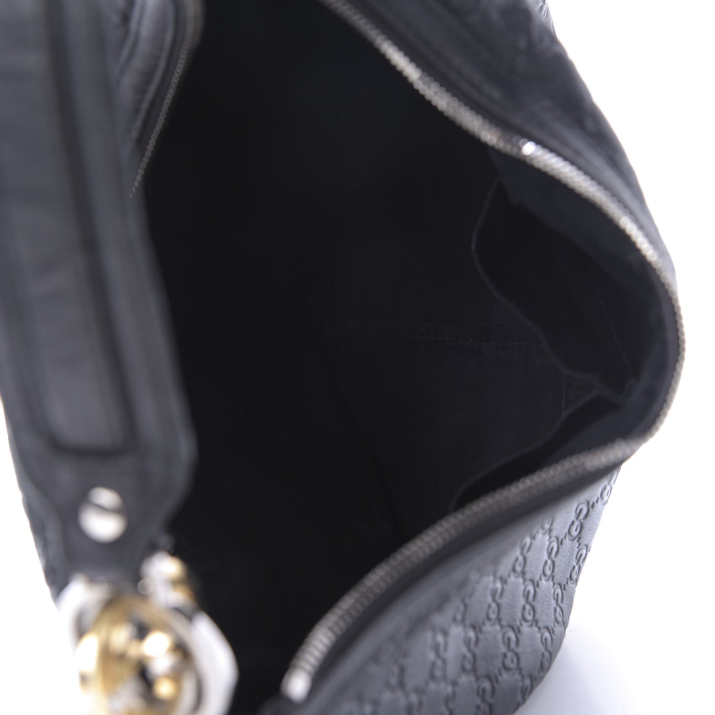 Guccissima Medium GG Twins Hobo Black
