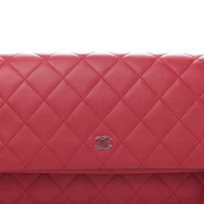 Chanel Lambskin Quilted CC Beauty Clutch Red 10 of 11