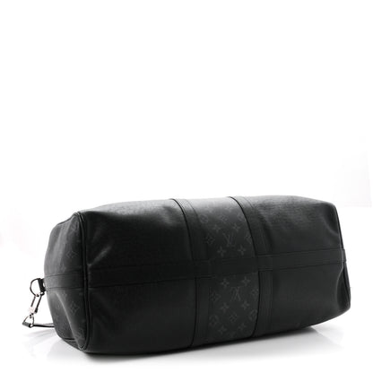 Louis Vuitton Taiga Monogram Eclipse Keepall Bandouliere 50 Black 3 of 8