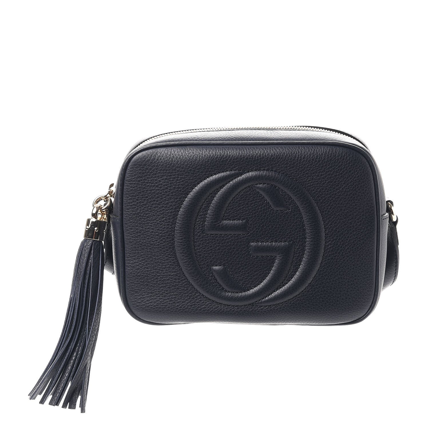 Gucci Pebbled Calfskin Small Soho Disco Bag Blue 1 of 8