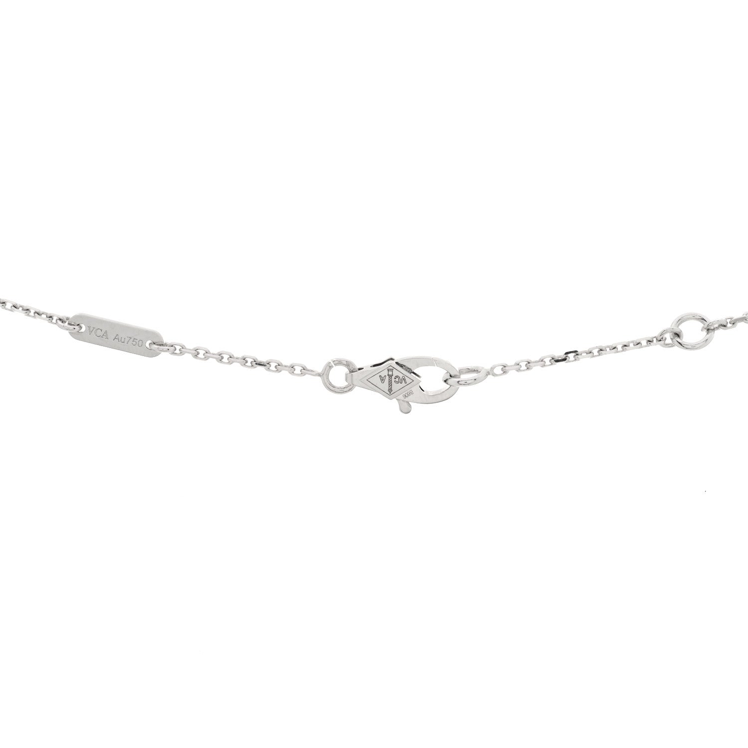 Van Cleef & Arpels 18K White Gold Turquoise Sweet Alhambra Butterfly Pendant Necklace 3 of 3