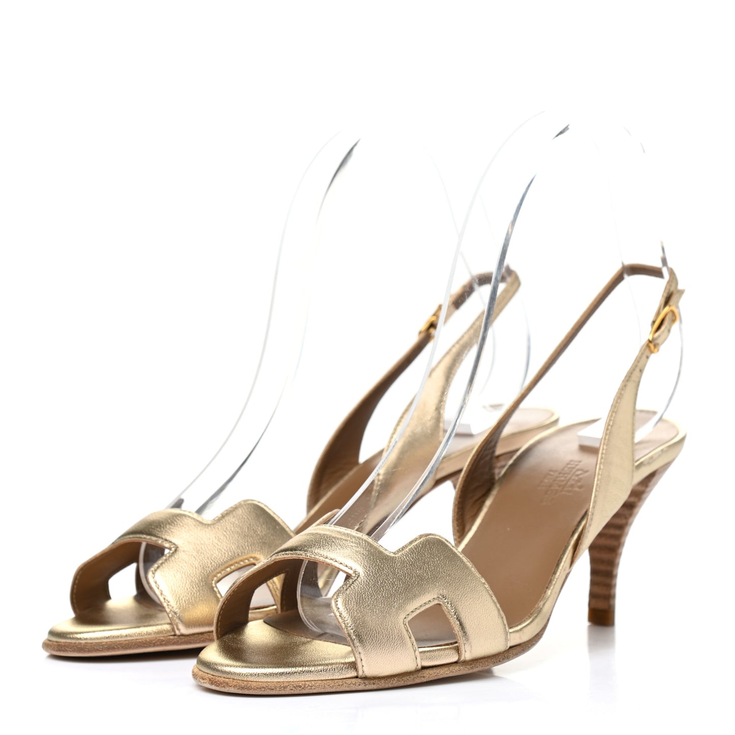 Metallic Nappa Night 70 Slingback Sandals 37 Gold