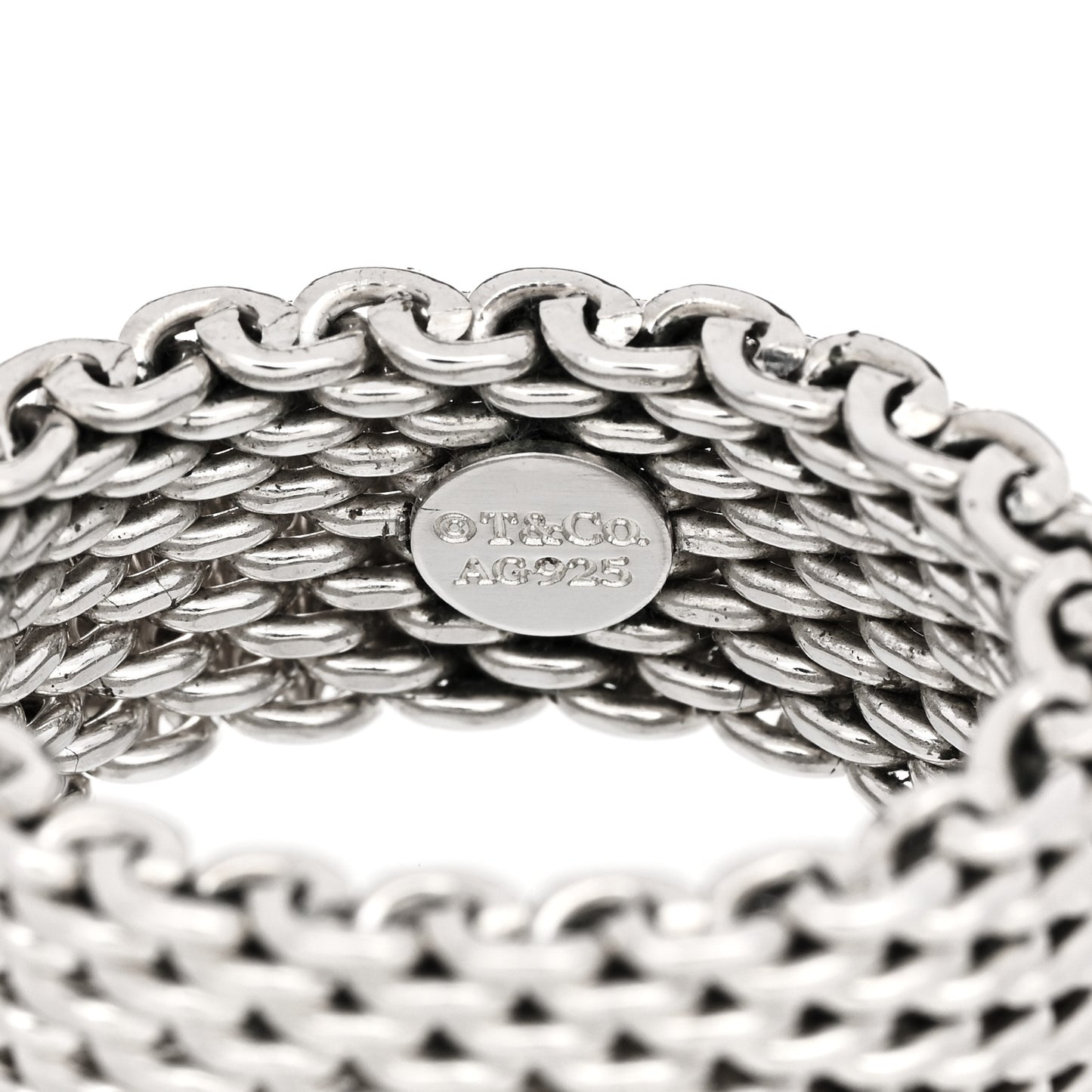 Sterling Silver Somerset Mesh Ring 51 5.75