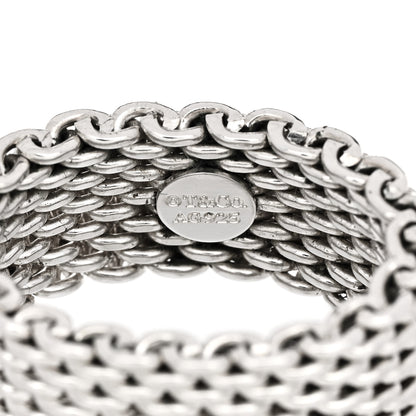 Tiffany Sterling Silver Somerset Mesh Ring 51 5.75 4 of 4