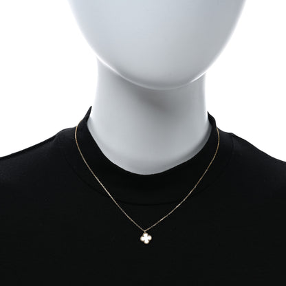 Van Cleef & Arpels 18K Yellow Gold Mother of Pearl Sweet Alhambra Pendant Necklace 2 of 5