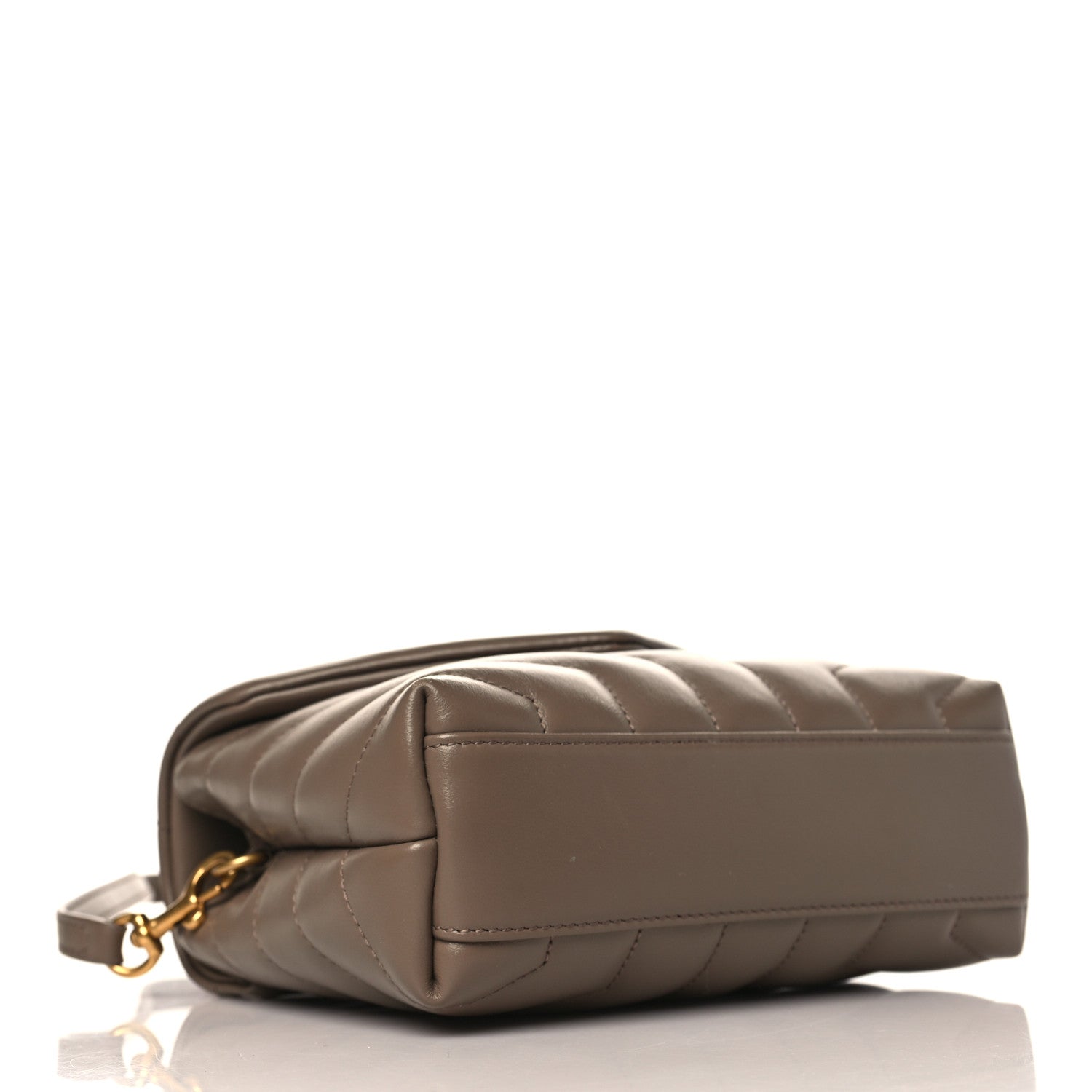 Saint Laurent Calfskin Y Quilted Monogram Toy Loulou Crossbody Bag Taupe 4 of 11