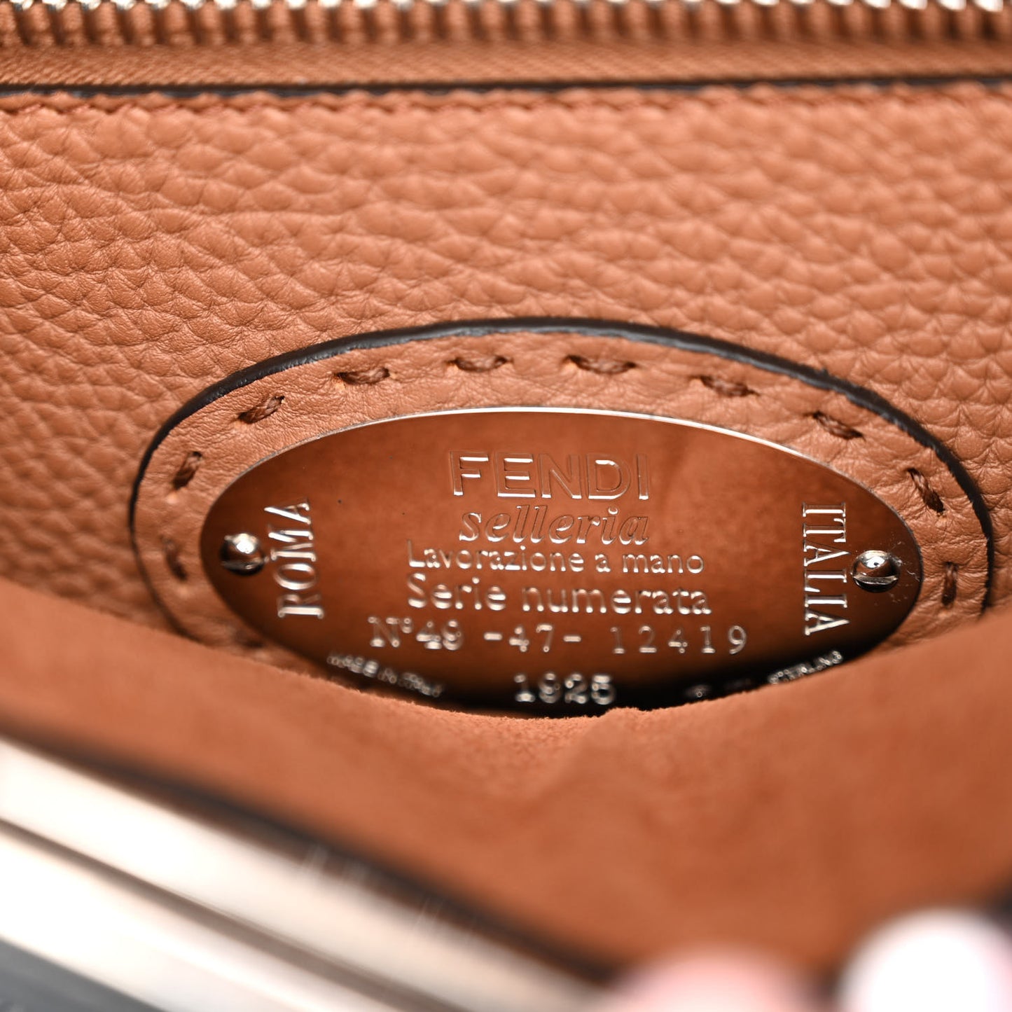 Cuoio Romano Alcantara Selleria Medium Peekaboo Iconic Satchel Black Mou Fallad