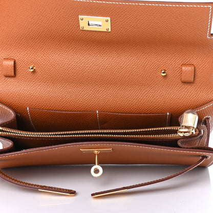 Hermes Epsom Kelly Wallet To Go Gold 5 of 7