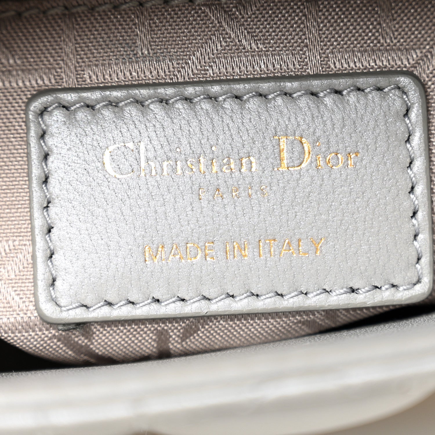 Christian Dior Lambskin Cannage Mini Lady Dior Gray Opaline 6 of 10