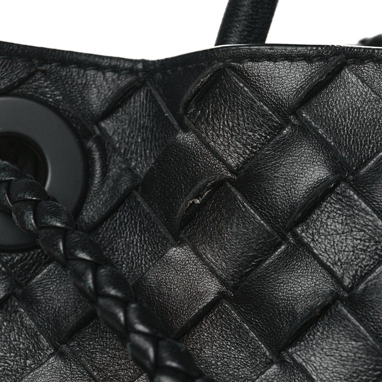 Nappa Intrecciato Small Andiamo Shoulder Bag Black
