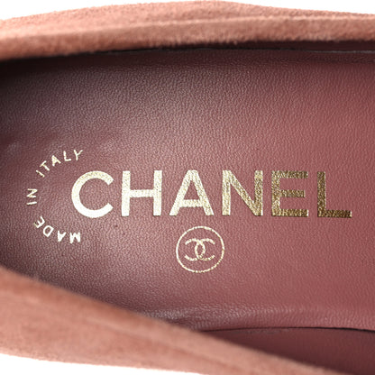 Chanel Suede Metal CC Mocassin Loafers 38 Pink 9 of 9