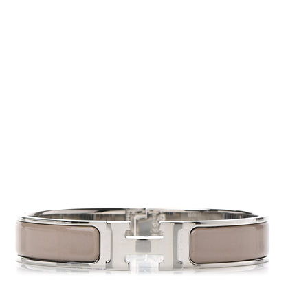 Hermes Enamel Narrow Clic Clac H Bracelet GM Marron Glace 1 of 6