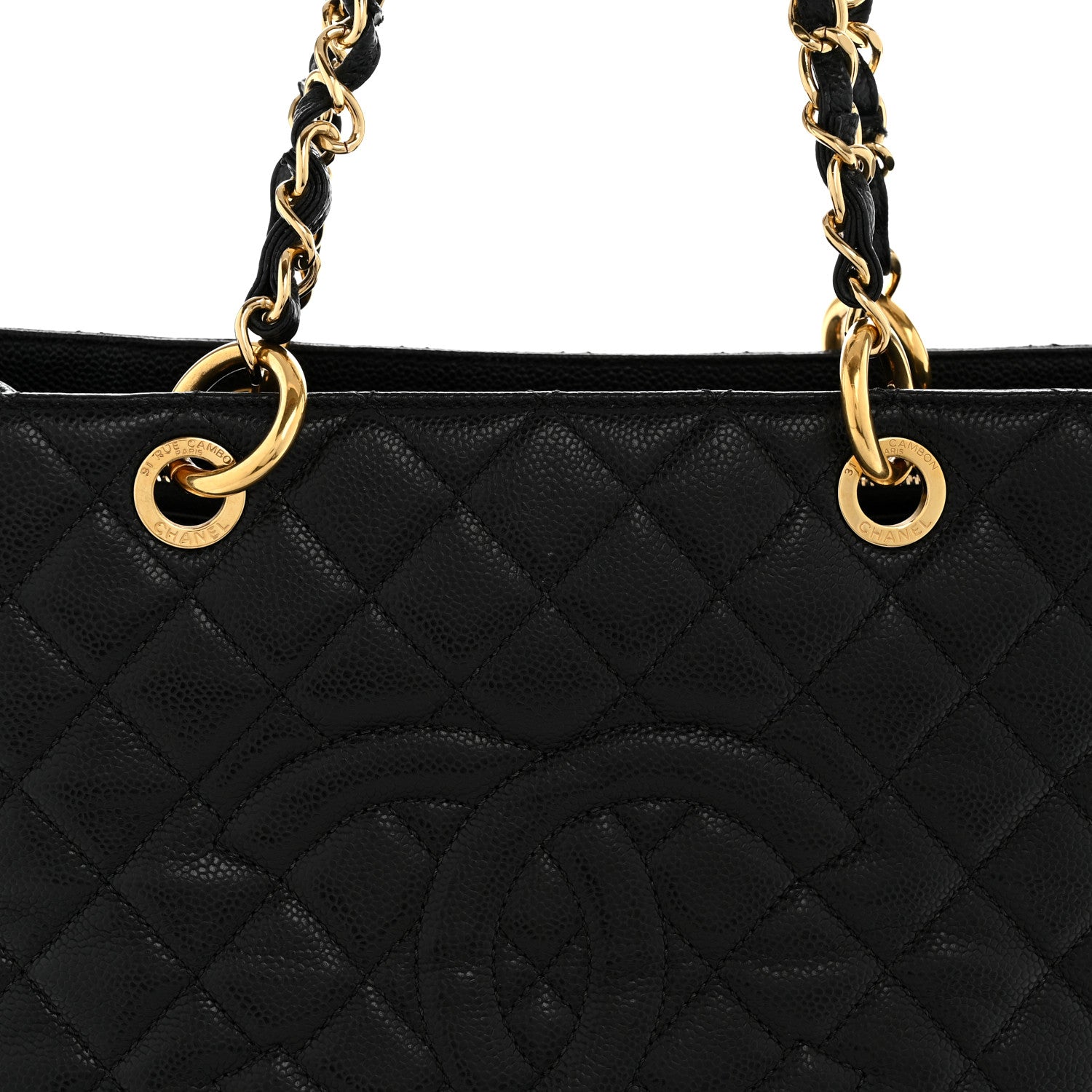 Chanel Caviar Quilted Grand Shopping Tote GST Black 8 of 15