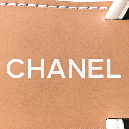 Chanel Raffia Lambskin CC Mules 40 Black White 8 of 10