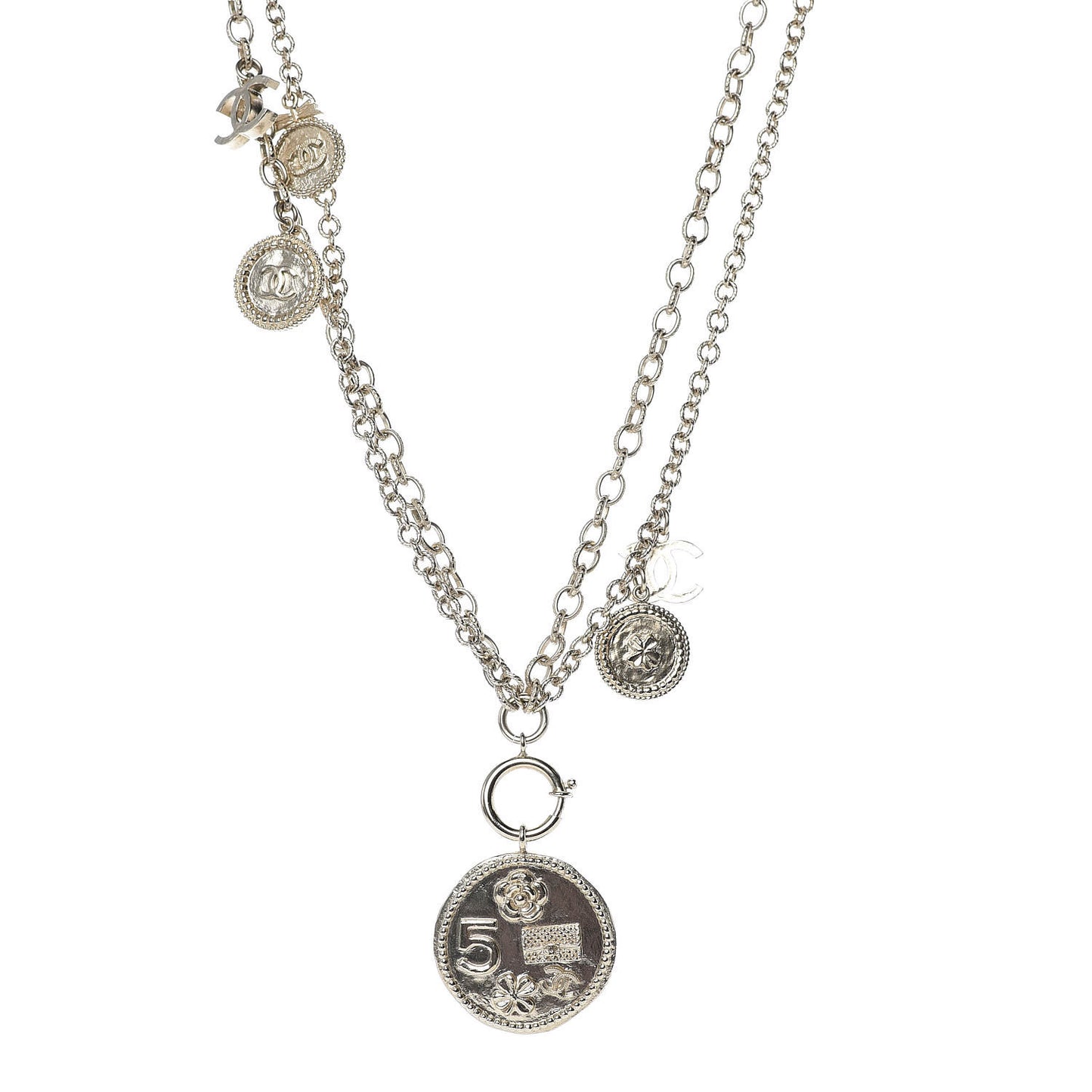 CC Medallion 100 Anniversary Chain Necklace Gold