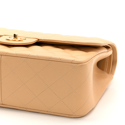 Chanel Caviar Quilted Jumbo Double Flap Beige Clair 10 of 11