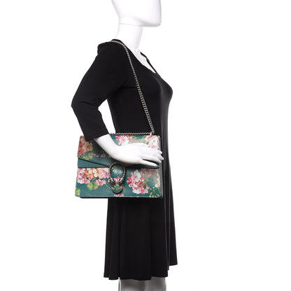 Gucci Calfskin Blooms Print Medium Dionysus Shoulder Bag Bright Emerald Multicolor 2 of 13