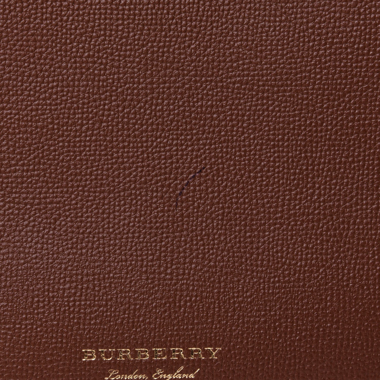 Burberry Grainy Calfskin House Check Medium Banner Tote Dark Tan 5 of 5