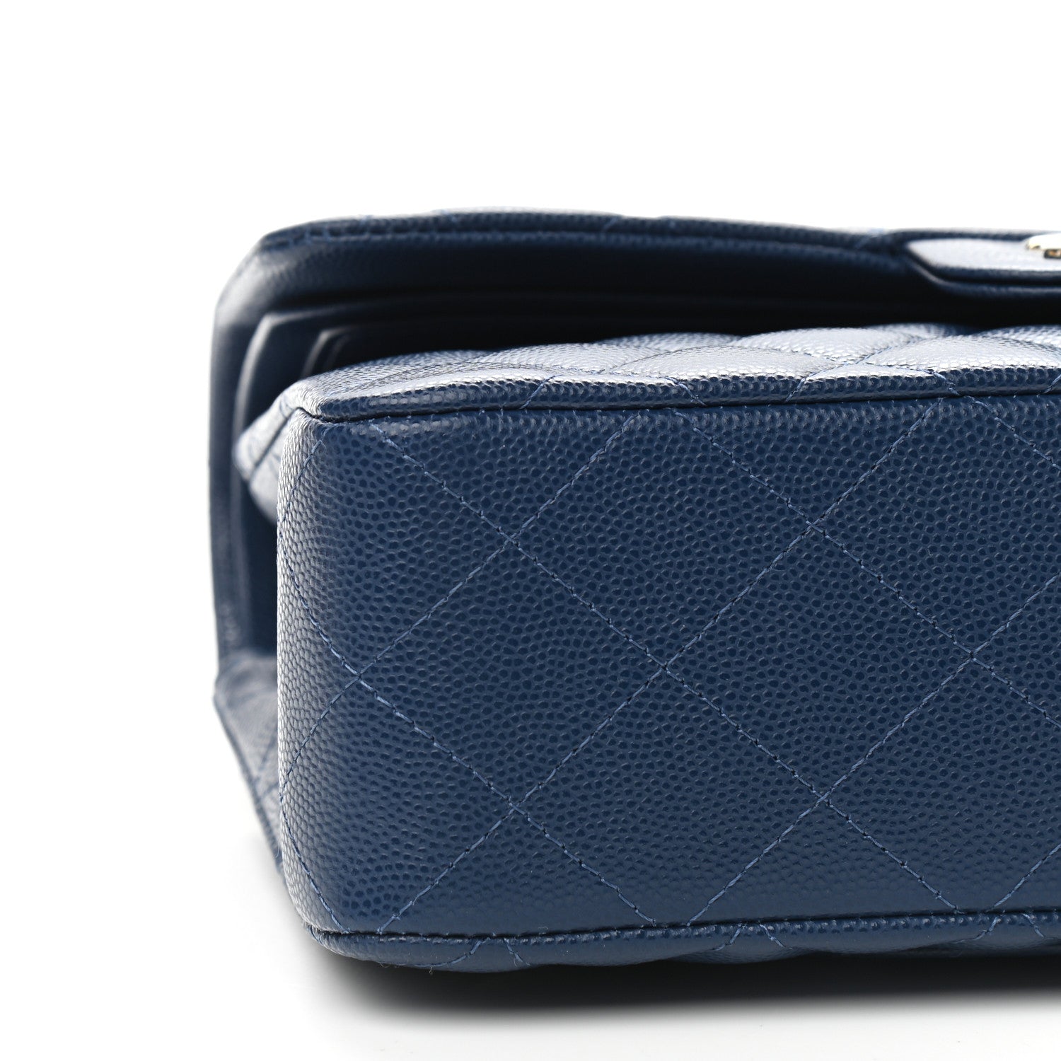 Chanel Caviar Quilted Small Double Flap Dark Blue 7 of 8
