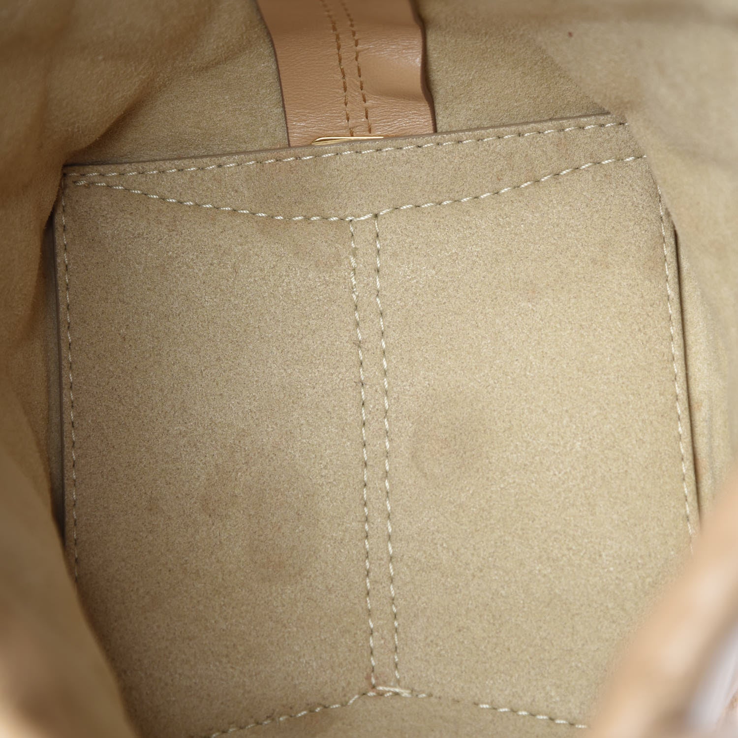 Givenchy Lambskin Quilted Mini GV Bucket Bag Beige Camel 8 of 11