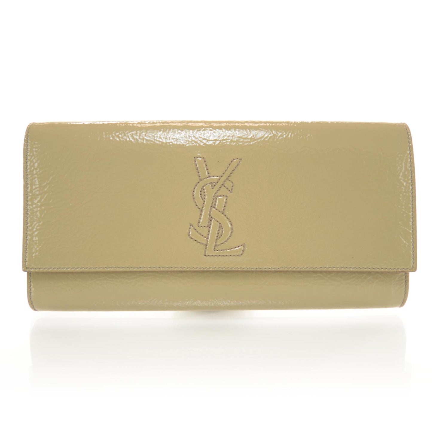 Patent Small Belle de Jour Clutch Beige