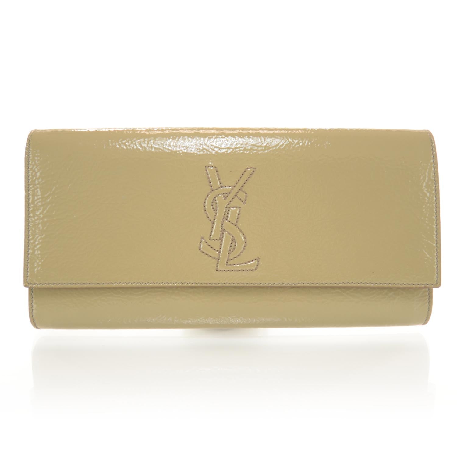 Saint Laurent Patent Small Belle de Jour Clutch Beige 1 of 7