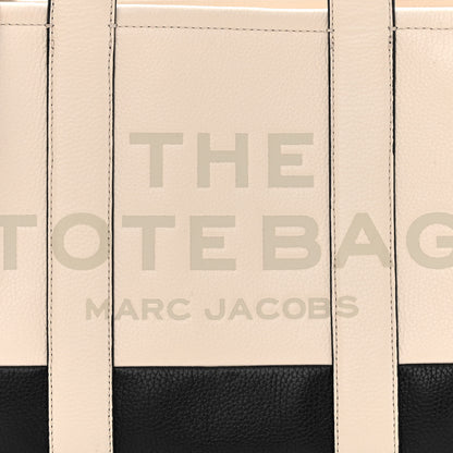 Marc Jacobs Grained Calfskin Small The Tote Bag Ivory Black 7 of 12