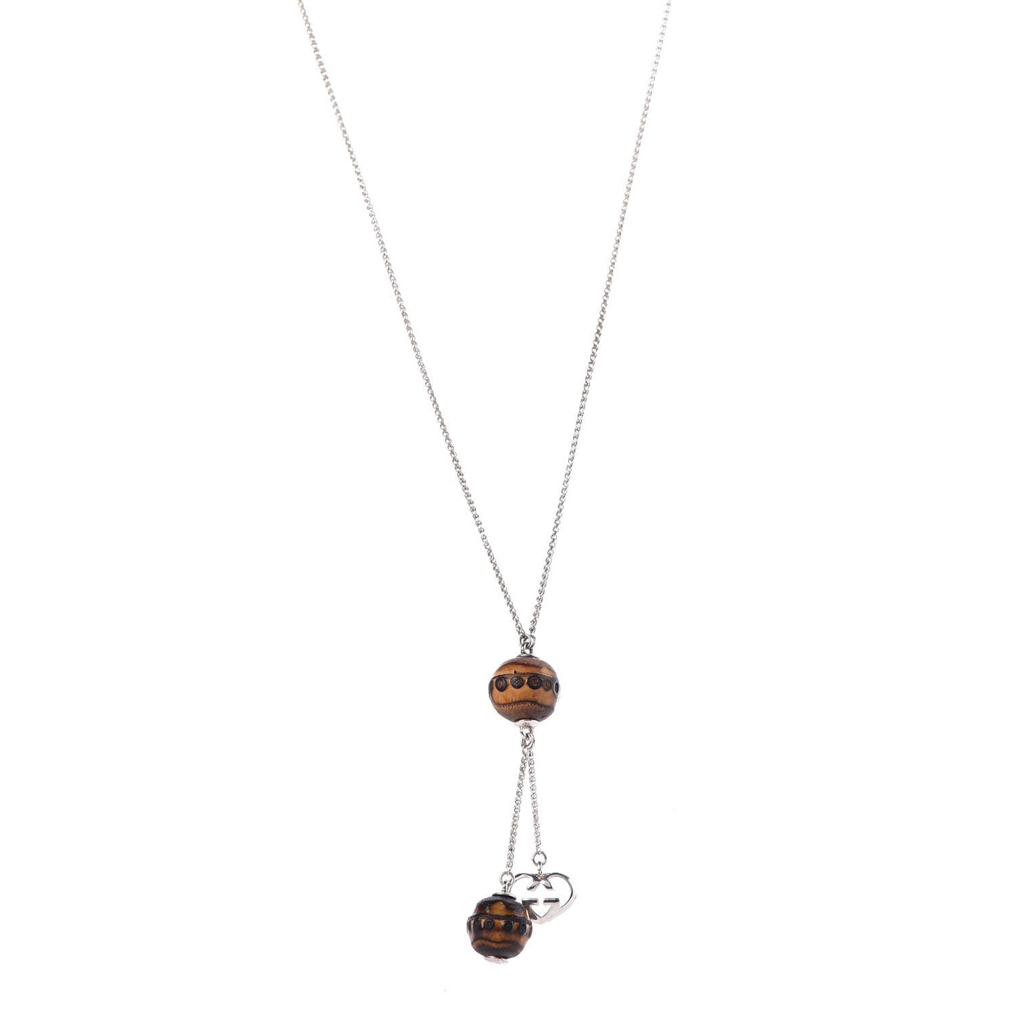 Sterling Silver Bamboo Drop Necklace