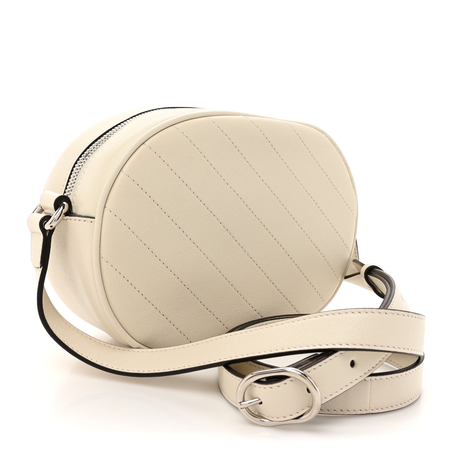 Gucci Sakai Be Green Calfskin Diagonal Stitched Mini Blondie Shoulder Bag Mystic White 3 of 10