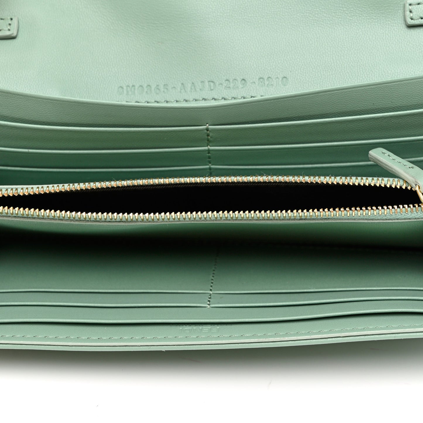 Nappa Matisse FF Embossed Continental Wallet On Chain Menta