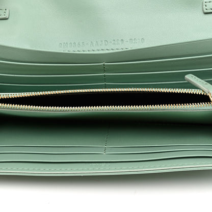 Fendi Nappa Matisse FF Embossed Continental Wallet On Chain Menta 5 of 8